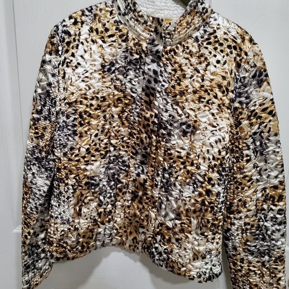 Ruby Road Animal Print Jacket - Size Large Petite